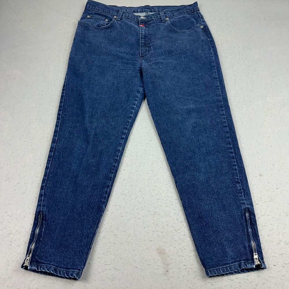Polo Ralph Lauren Jeans Women's 14 Ankle Zip Capri 90s Vintage Medium Wash
